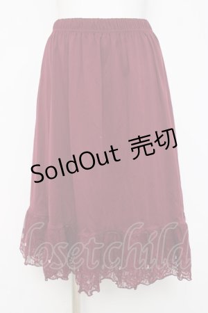 画像: axes femme / レース重ねペチスカート M ワイン Y-26-03-16-189-AX-SK-SZ-ZY