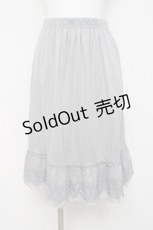 画像: axes femme / レース重ねペチスカート M グレー Y-26-03-16-190-AX-SK-SZ-ZY