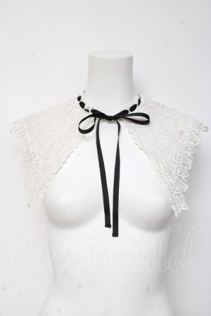 画像: axes femme POETIQUE / ローズレースつけ襟  白 Y-26-03-16-027-AX-ZA-SZ-ZY