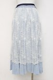 画像2: axes femme POETIQUE / レース重ねプリーツスカート M サックス Y-26-03-16-194-AX-SK-SZ-ZY (2)