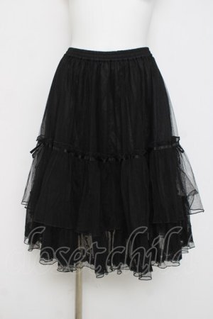 画像: axes femme kawaii / チュール重ねスカート M 黒 Y-26-03-16-197-AX-SK-SZ-ZY