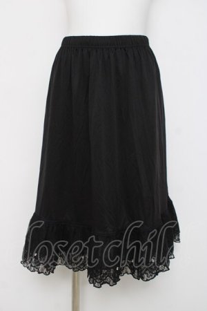 画像: axes femme / レース重ねペチスカート M 黒 Y-26-03-16-199-AX-SK-SZ-ZY