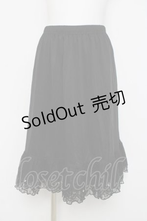 画像: axes femme / レース重ねペチスカート M 黒 Y-26-03-16-199-AX-SK-SZ-ZY