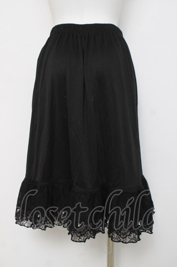 画像2: axes femme / レース重ねペチスカート M 黒 Y-26-03-16-199-AX-SK-SZ-ZY (2)