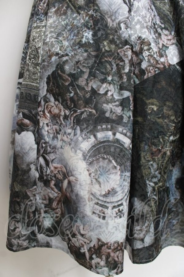 画像4: axes femme NOSTALGIE / 天使柄ジャガードロングスカート F グレー系 Y-26-03-16-201-AX-SK-SZ-ZY (4)