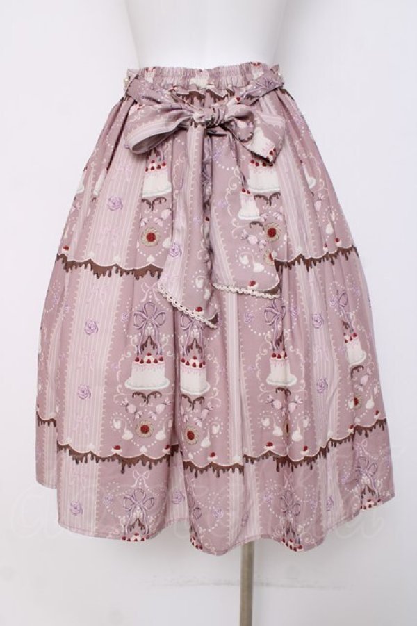 画像2: axes femme kawaii / お菓子柄スカート M ピンク Y-26-03-16-202-AX-SK-SZ-ZY (2)