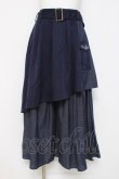 画像1: axes femme / アシメティアードロングスカート F 紺 Y-26-03-16-204-AX-SK-SZ-ZY (1)