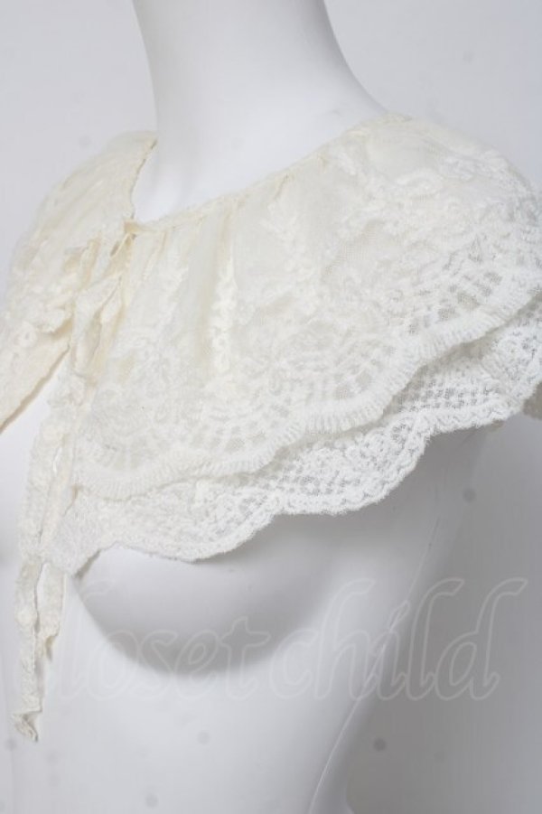 画像2: m petit by misako / AMレース付け襟  白 Y-26-03-16-028-LO-ZA-SZ-ZY (2)