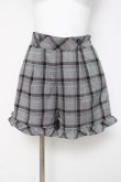 画像1: evelyn / チェックショートパンツ  グレー Y-26-03-16-210-LO-PA-SZ-ZY (1)