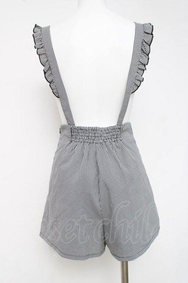 画像3: evelyn / ボックスサスペンダーキュロット F 黒 Y-26-03-16-211-LO-PA-SZ-ZY (3)