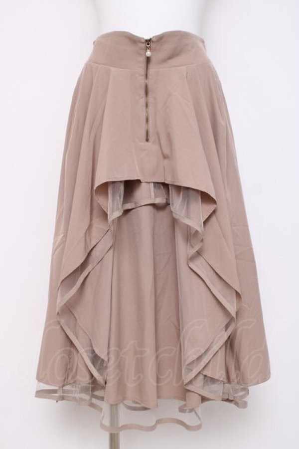 画像1: axes femme / フロントジップイレヘムスカート F ベージュ Y-26-03-16-214-AX-TO-SZ-ZY (1)