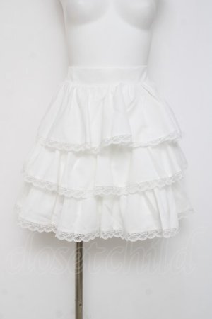 画像: An MILLE / フリルレイヤードミニスカート  白 Y-26-03-16-215-EL-SK-SZ-ZY