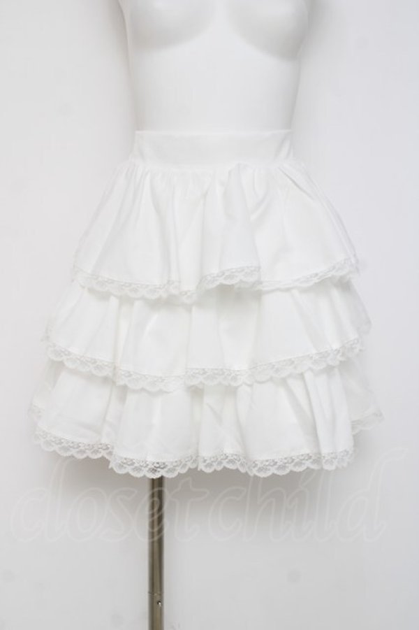 画像1: An MILLE / フリルレイヤードミニスカート  白 Y-26-03-16-215-EL-SK-SZ-ZY (1)