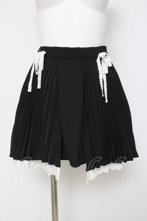 画像1: Me roir / アコーディオンプリーツラップスカート M 黒 Y-26-03-16-216-LO-SK-SZ-ZY (1)