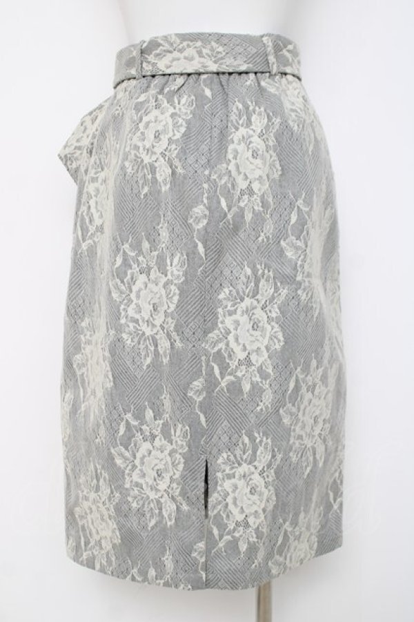 画像2: axes femme / 薔薇レースタイトスカート M 白 Y-26-03-16-218-AX-SK-SZ-ZY (2)