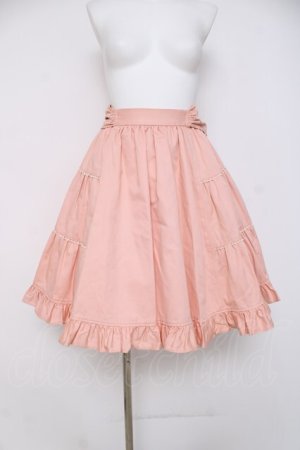 画像: Heart E / サイドティアードバックリボンスカート  ピンク Y-26-03-16-221-LO-SK-SZ-ZY