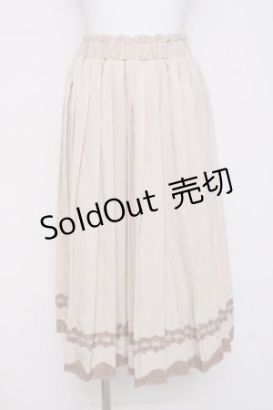 画像: axes femme / サテンプリーツロングスカート M 生成り Y-26-03-16-223-AX-SK-SZ-ZY