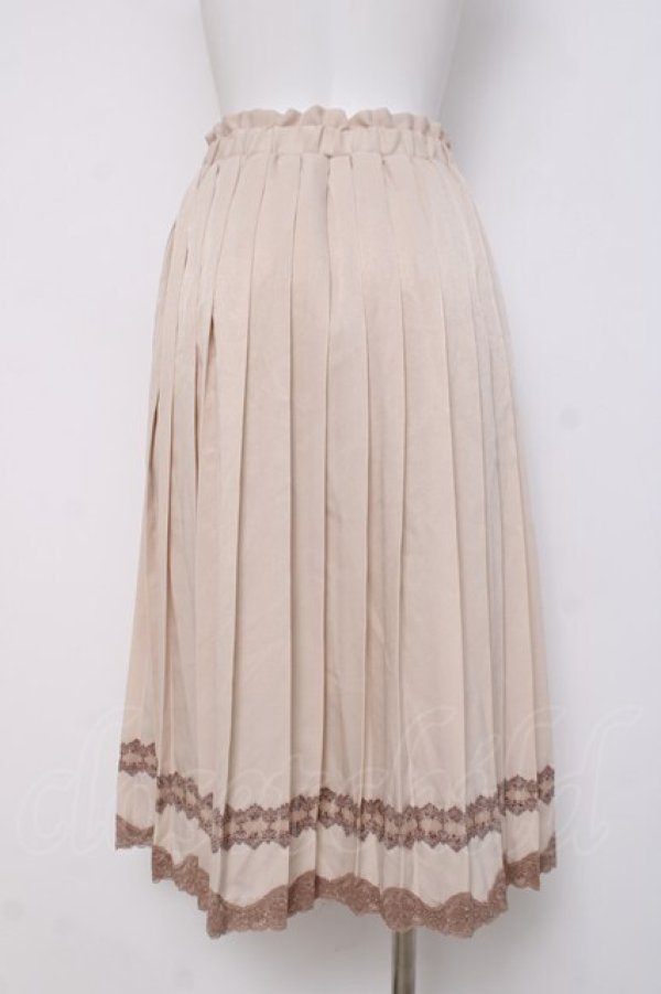 画像2: axes femme / サテンプリーツロングスカート M 生成り Y-26-03-16-223-AX-SK-SZ-ZY (2)