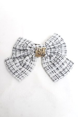 画像: couture BY ROJITA / ツイードバレッタ  白 Y-26-03-16-033-LO-ZA-SZ-ZY