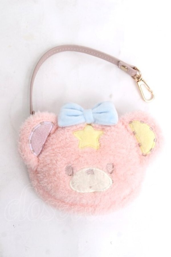 画像1: Maison de FLEUR / Little Twin Starsパフ&ポフポーチ  ピンク Y-26-03-16-037-LO-ZA-SZ-ZY (1)