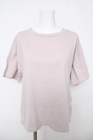 画像: axes femme / ラメ刺繍ロゴＴシャツ  ラベンダー Y-26-03-18-046-AX-TO-SZ-ZY