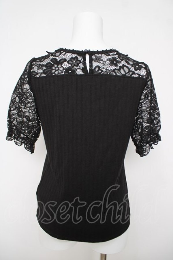 画像2: axes femme / チョーカー風ビスチェ切替プルオーバー M 黒 Y-26-03-18-048-AX-TO-SZ-ZY (2)