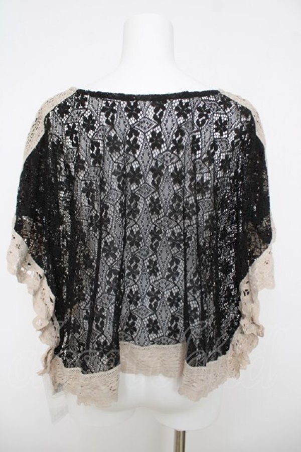 画像2: axes femme / レースポンチョ F 黒 Y-26-03-18-049-AX-TO-SZ-ZY (2)