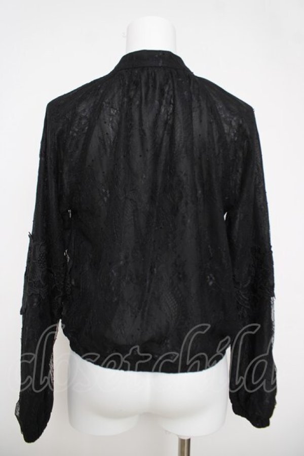 画像2: axes femme / レーシーノーカラージャケット M 黒 Y-26-03-18-050-AX-TO-SZ-ZY (2)