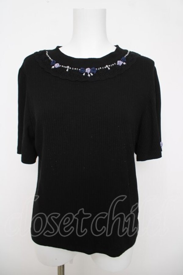 画像1: axes femme / 吸水速乾バラボトルネックPO F 黒 Y-26-03-18-051-AX-TO-SZ-ZY (1)