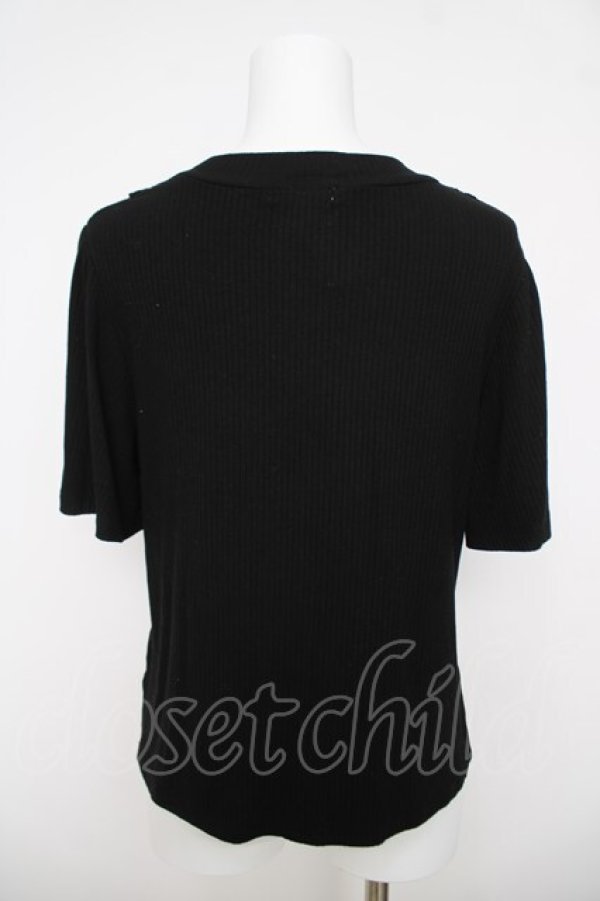 画像2: axes femme / 吸水速乾バラボトルネックPO F 黒 Y-26-03-18-051-AX-TO-SZ-ZY (2)