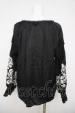 画像2: axes femme NOSTALGIE / バルーン袖レースブラウス F 黒 Y-26-03-18-052-AX-BL-SZ-ZY (2)