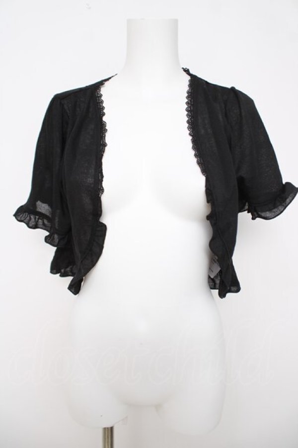 画像1: axes femme / フリルボレロ M 黒 Y-26-03-18-058-AX-TO-SZ-ZY (1)