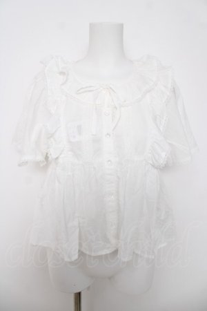 画像: Chalmiere / ネグリジェブラウス M 白 Y-26-03-18-007-LO-BL-SZ-ZY