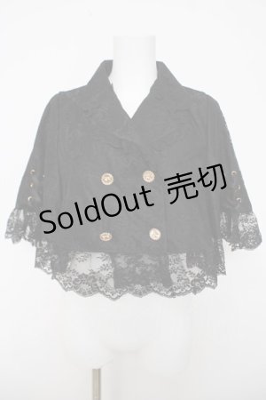 画像: Rojita / レースケープスプリングポンチョ  黒 Y-26-03-18-060-LO-TO-SZ-ZY