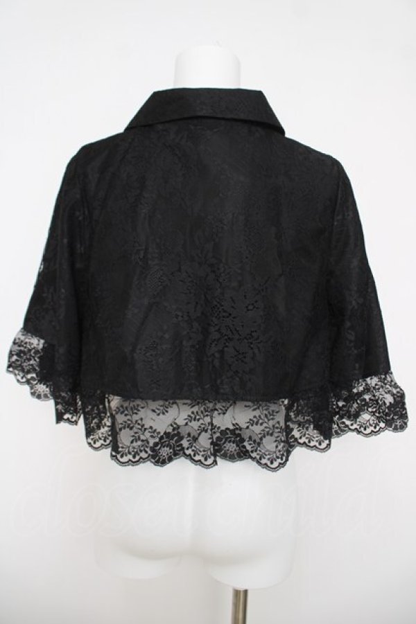 画像2: Rojita / レースケープスプリングポンチョ  黒 Y-26-03-18-060-LO-TO-SZ-ZY (2)