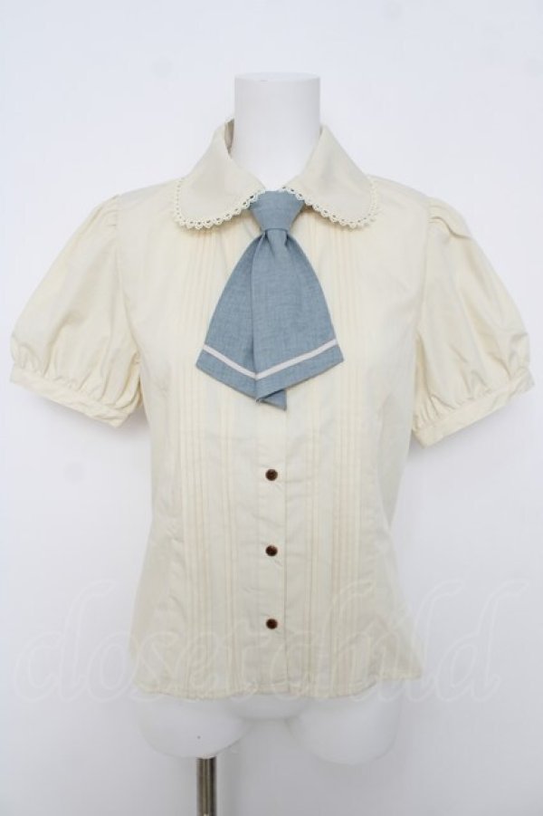 画像1: Kurumi Collaboration / マリンアカデミアブラウス M 生成り Y-26-03-18-062-LO-BL-SZ-ZY (1)