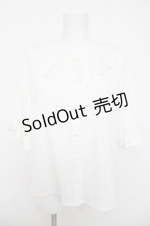 画像: m petit by misako / NINA'Sコラボブラウス S 白 Y-26-03-18-064-LO-BL-SZ-ZY