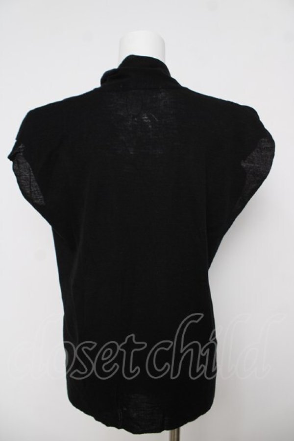 画像2: PINK HOUSE / ボウタイノースリーブニット  黒 Y-26-03-18-066-LO-TO-SZ-ZY (2)