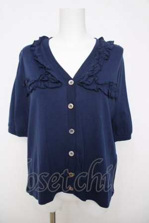 画像: Jane Marple Dans Le Salon / ソフトTクロスドレープカーディガン M 紺 Y-26-03-18-071-JM-TO-SZ-ZY