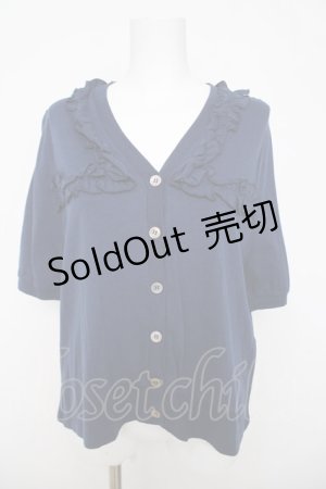 画像: Jane Marple Dans Le Salon / ソフトTクロスドレープカーディガン M 紺 Y-26-03-18-071-JM-TO-SZ-ZY