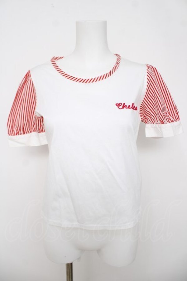 画像1: PINKHOUSE CHELSEA / ギンガムチェック切り替え半袖トップス F 白 Y-26-03-18-073-LO-TO-SZ-ZY (1)