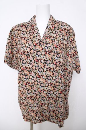 画像: INGEBORG / ペイズリー花柄シャツ  黒 Y-26-03-18-083-LO-BL-SZ-ZY