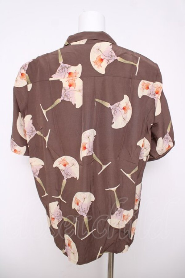 画像2: INGEBORG / アンティークガラス柄シャツ  ブラウン Y-26-03-18-084-LO-BL-SZ-ZY (2)