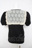 画像2: INGEBORG / レースセーラーカラー半袖ニット  黒 Y-26-03-18-086-LO-TO-SZ-ZY (2)