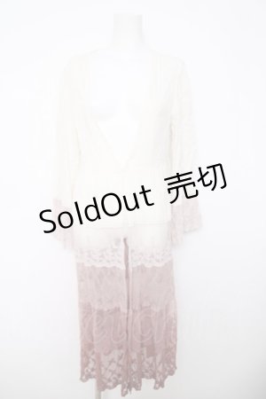 画像: axes femme / グラデーションレースガウン M ピンク Y-26-03-18-090-AX-TO-SZ-ZY