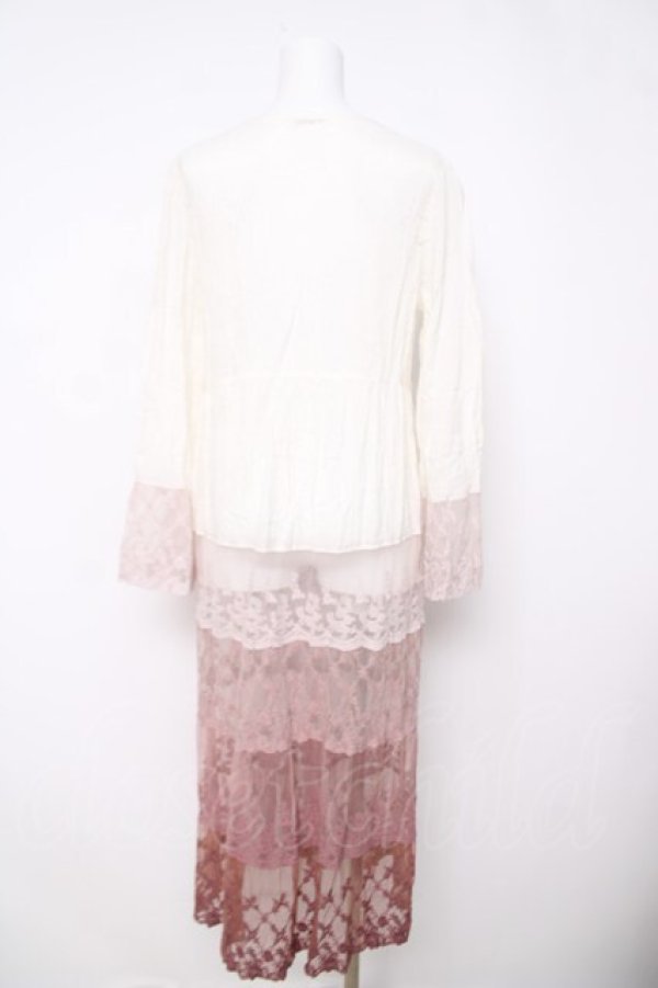 画像2: axes femme / グラデーションレースガウン M ピンク Y-26-03-18-090-AX-TO-SZ-ZY (2)
