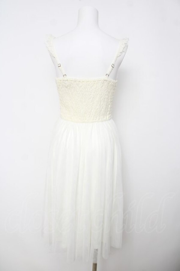 画像2: axes femme POETIQUE / ビスチェデザインチュールワンピース M 生成り Y-26-03-18-092-AX-OP-SZ-ZY (2)