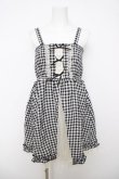 画像1: axes femme / ギンガムシャーリングキャミワンピース M 黒 Y-26-03-18-094-AX-OP-SZ-ZY (1)