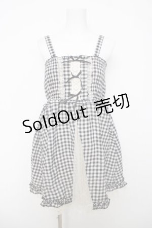 画像: axes femme / ギンガムシャーリングキャミワンピース M 黒 Y-26-03-18-094-AX-OP-SZ-ZY