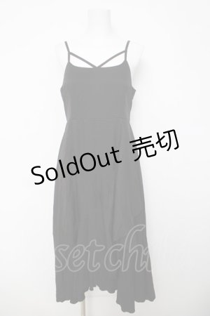 画像: axes femme / ラッフルフリルキャミワンピース F 黒 Y-26-03-18-095-AX-OP-SZ-ZY